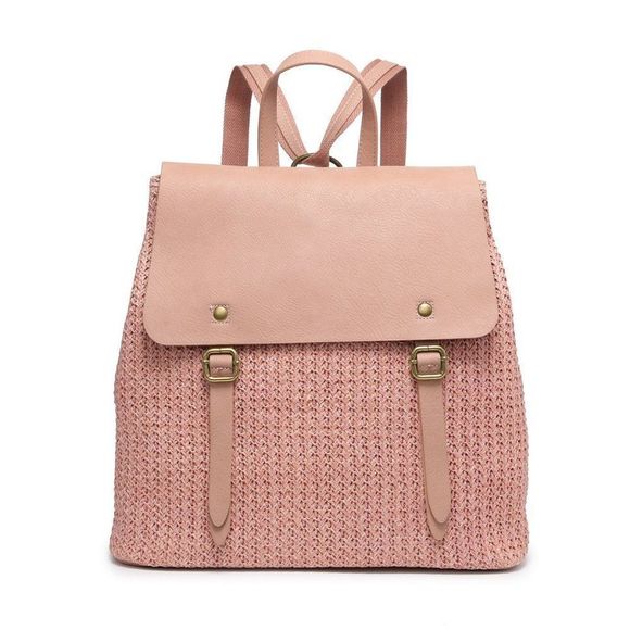 Woven Convertible Backpack with Flapover Closure main image 8